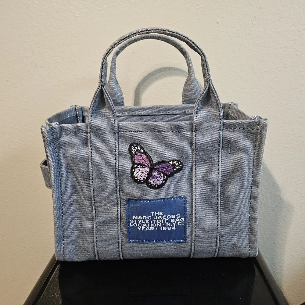 SOLD-Marc Jacobs The Tote Bag with Customized with Butterflies -Small - Picture 2 of 6